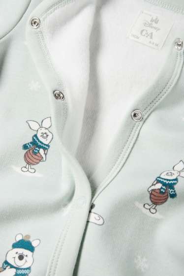 Baby Jungen - Winnie Puuh - Baby-Schlafanzug - plüschgefüttert - mintgrün