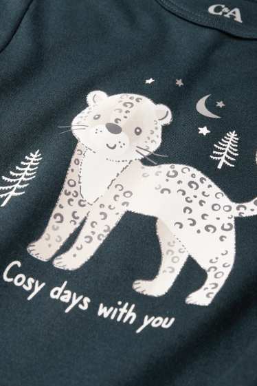 Unisex - Leopard - baby bodysuit - dark green