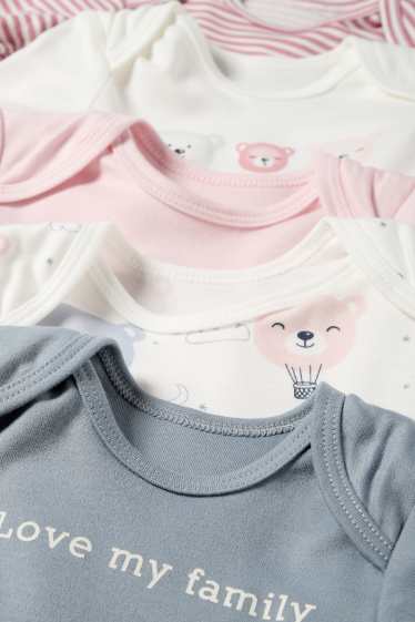 Neonate - Confezione da 5 - orsetto - body per neonati - rosa / blu
