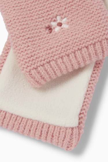 Baby Mädchen - Blümchen - Baby-Schal - rosa