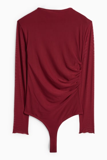 Dames - Body - mesh - bordeaux