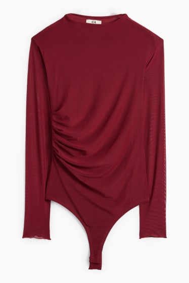 Dames - Body - mesh - bordeaux