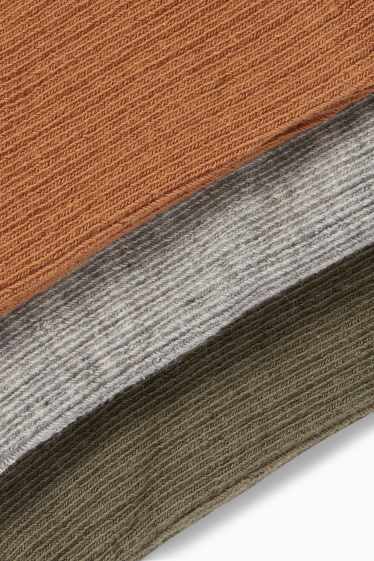 Nadó nen - Paquet de 3 - leotards per a nadó - acanalats - marró/verd