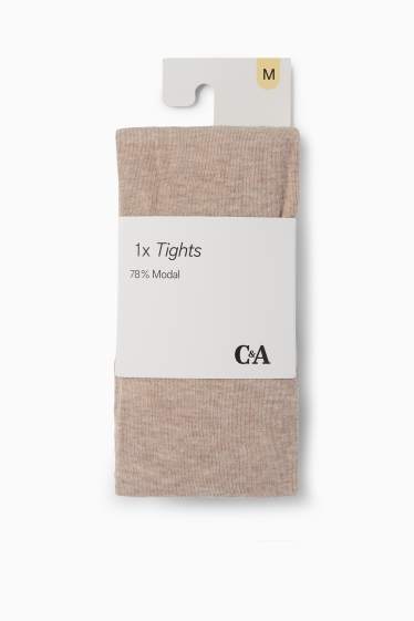 Women - Tights - light beige