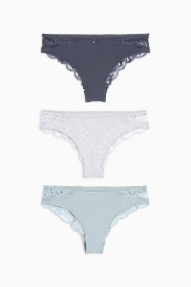 Donna - Confezione da 3 - slip - blu
