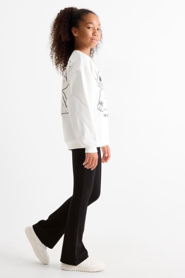 Children Girls - Flared leggings - black