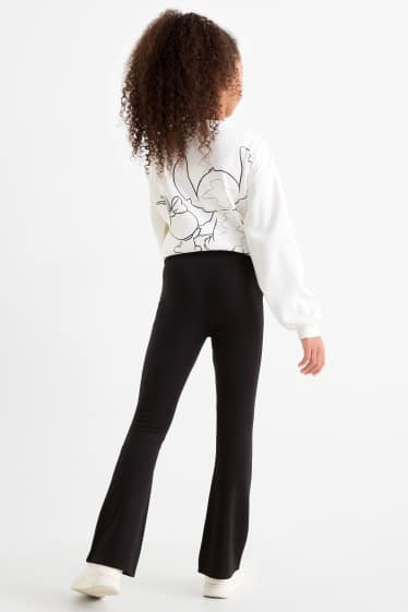 Children Girls - Flared leggings - black