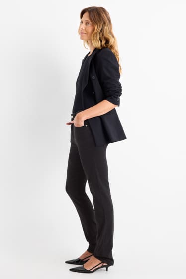 Dames - Slim jeans - high waist - zwart