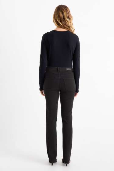 Dames - Slim jeans - high waist - zwart