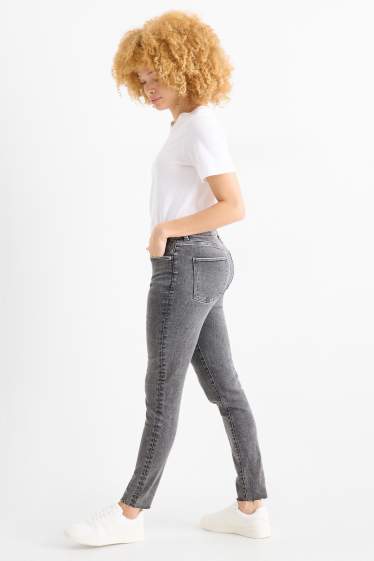 Dames - Skinny jeans - high waist - LYCRA® ADAPTIV-vezels - jeansgrijs