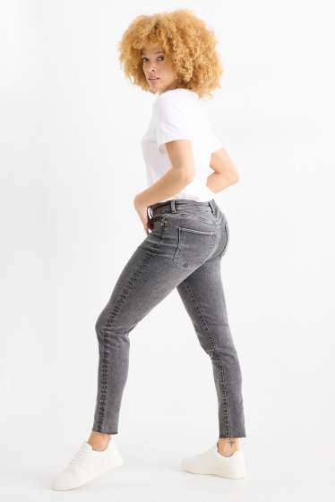Dames - Skinny jeans - high waist - LYCRA® ADAPTIV-vezels - jeansgrijs