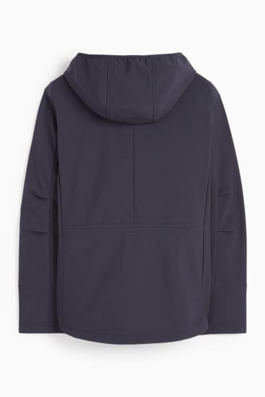 Dona - Jaqueta softshell amb caputxa - impermeable - 4 Way Stretch - blau fosc