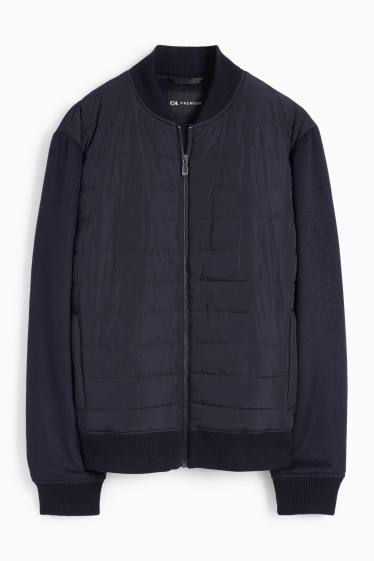 Hommes - Blouson surpiqué - bleu foncé