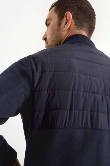 Hommes - Blouson surpiqué - bleu foncé