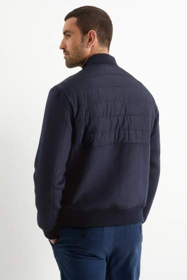 Hommes - Blouson surpiqué - bleu foncé