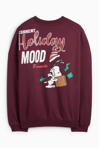 Women - Christmas sweatshirt - Peanuts - bordeaux