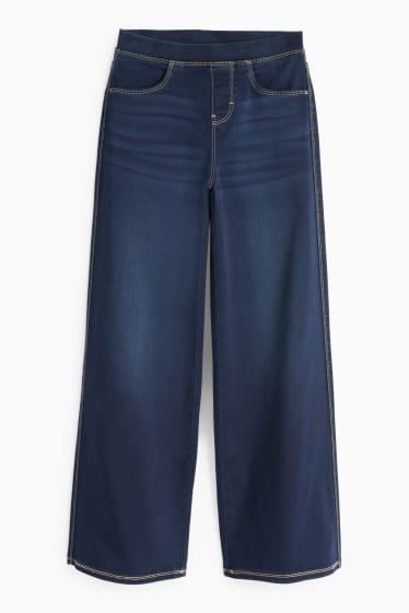 Bambine - Jeggings a gamba larga - jeans blu scuro