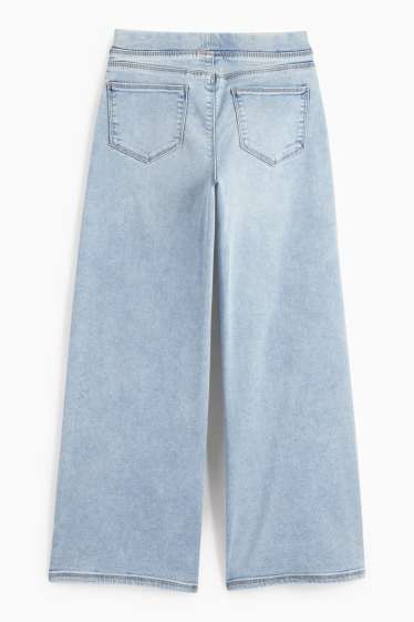 Kinder Mädchen - Wide Leg Jeggings - helljeansblau