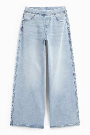 Kinder Mädchen - Wide Leg Jeggings - helljeansblau