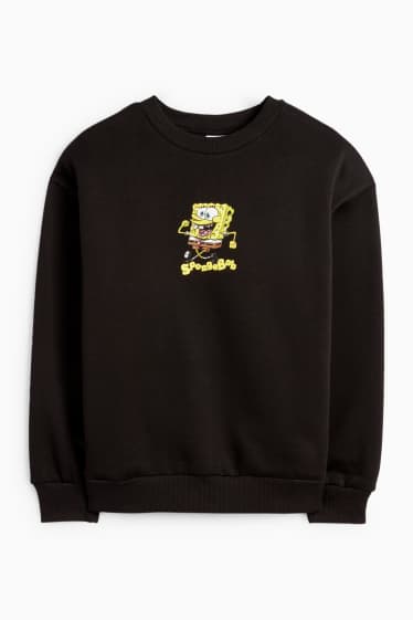 Kinderen: jongens - SpongeBob Squarepants - sweatshirt - zwart