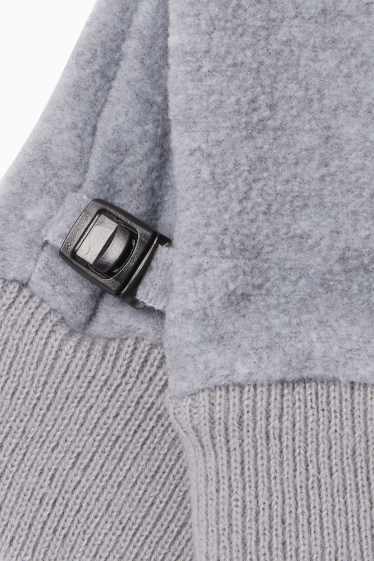 Kinder Mädchen - Fleece-Handschuhe - hellgrau