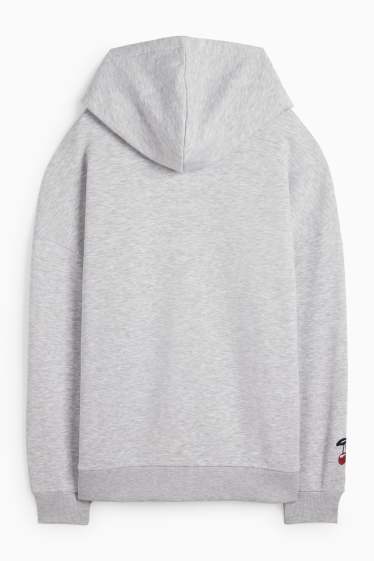 Women - Hoodie - oversized - light gray-melange