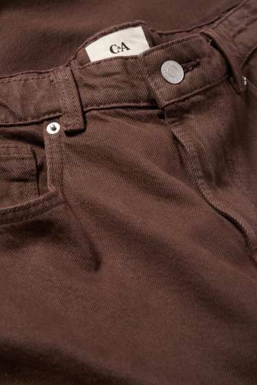 Dámské - Balloon jeans - mid waist - hnědá