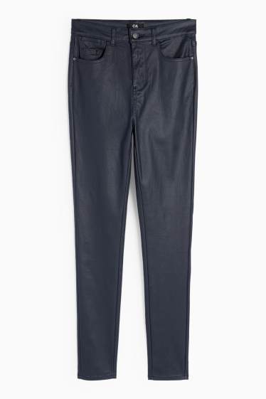 Damen - Stoffhose - High Waist - Skinny Fit - dunkelblau