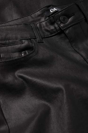 Femei - Pantaloni de stofă - talie înaltă - skinny fit - negru