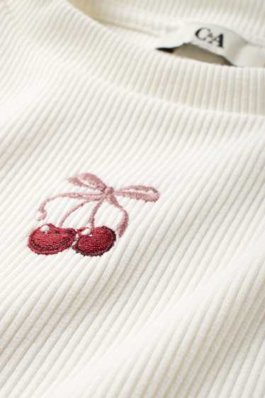 Dames - T-shirt - crème wit