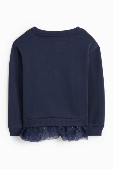Enfants filles - La Reine des Neiges - sweat - bleu foncé