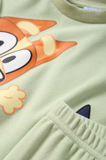 Kinder Jungen - Bluey - Fleece-Pyjama - 2 teilig - hellgrün