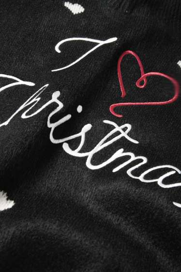 Femei - Pulover cu motive de Crăciun - I Love Christmas - negru