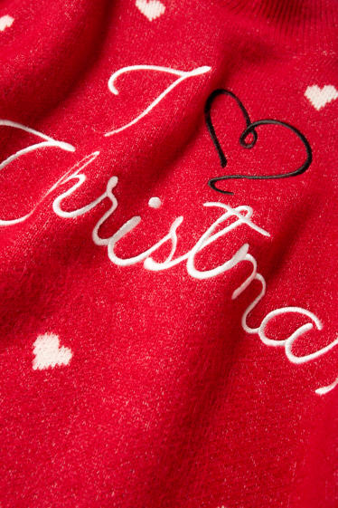 Femmes - Pull de Noël - I Love Christmas - rouge