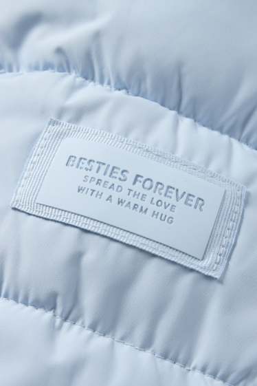 Enfants filles - Doudoune à capuche - finition déperlante - bleu clair