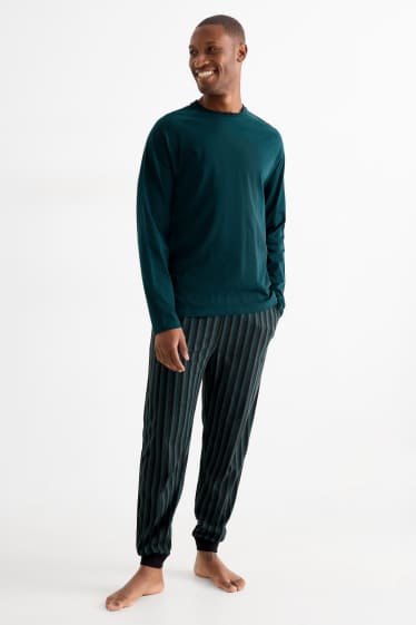 Herren - Pyjama - dunkelgrün