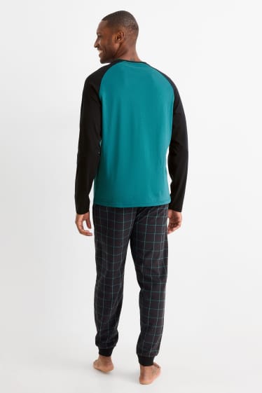 Heren - Pyjama - donkergroen