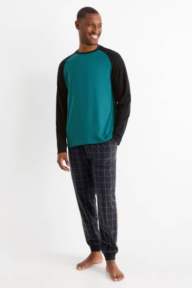Heren - Pyjama - donkergroen