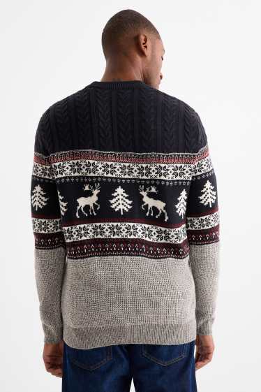 Men - Christmas jumper - dark blue