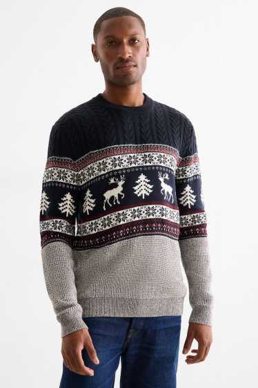 Men - Christmas jumper - dark blue