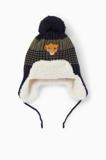 Baby Boys - The Lion King - baby pom-pom hat - striped - dark blue