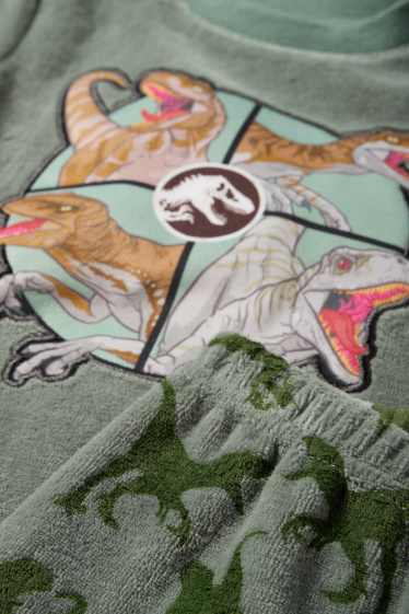 Děti - chlapci - Jurský svět - zimní pyžamo - 2dílné - zelená