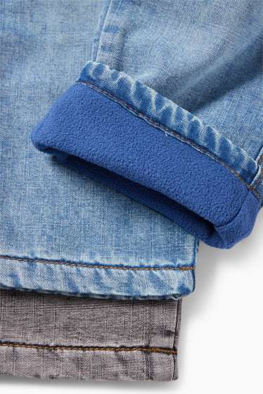 Enfants garçons - Lot de 2 - relaxed jean - jeans chauds - bleu / gris