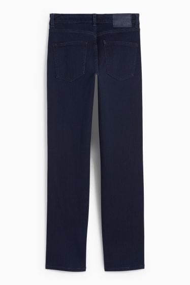 Femei - Straight jeans - talie medie - denim-albastru închis