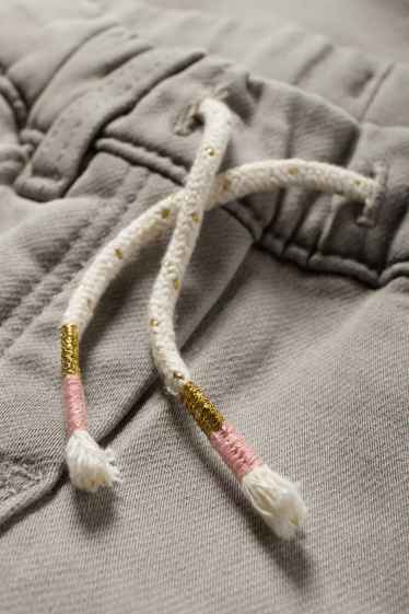 Bambine - Stella - skinny jeans - jeans termici - jeans grigio chiaro