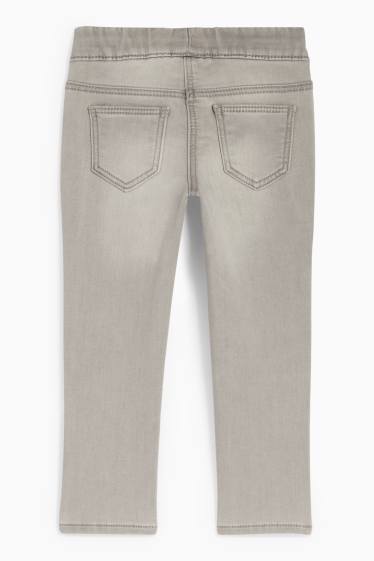 Bambine - Stella - skinny jeans - jeans termici - jeans grigio chiaro