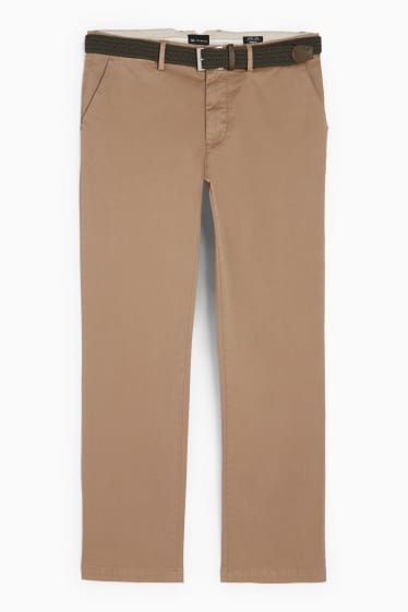 Bărbați - Chino cu curea - regular fit - bej