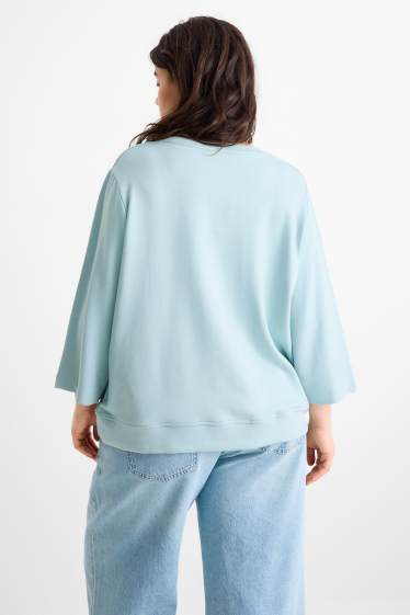 Damen - Langarmshirt - Relaxed Fit - helltürkis