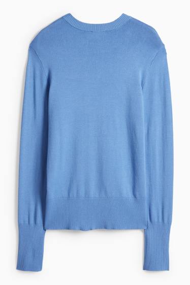 Femmes - Pull en maille fine - bleu