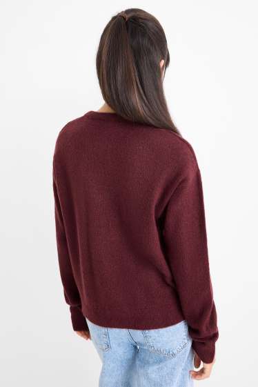 Kinder Mädchen - Chihuahua - Pullover - bordeaux